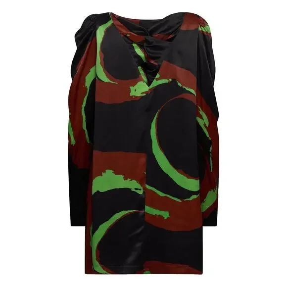 Rodebjer Gismara Printed Satin Crepe Dress Size XS NWT - Picture 7 of 11